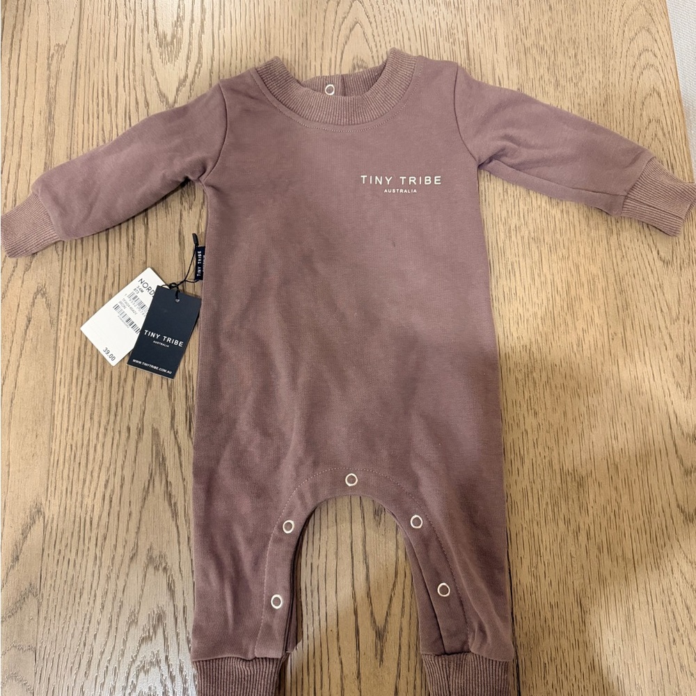 Tiny Tribe Kids Footie in Mauve